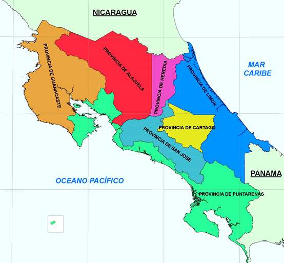 Límites geográficos de Costa Rica