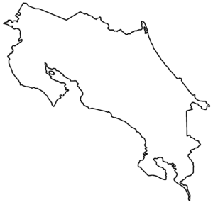 Mapa mudo de Costa Rica