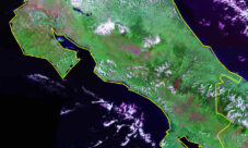 Mapa satelital de Costa Rica